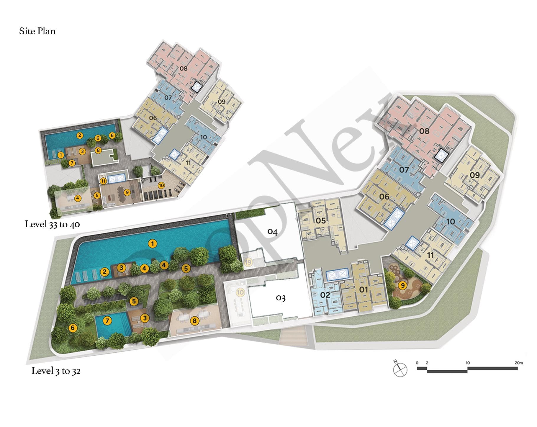 Interactive site plan