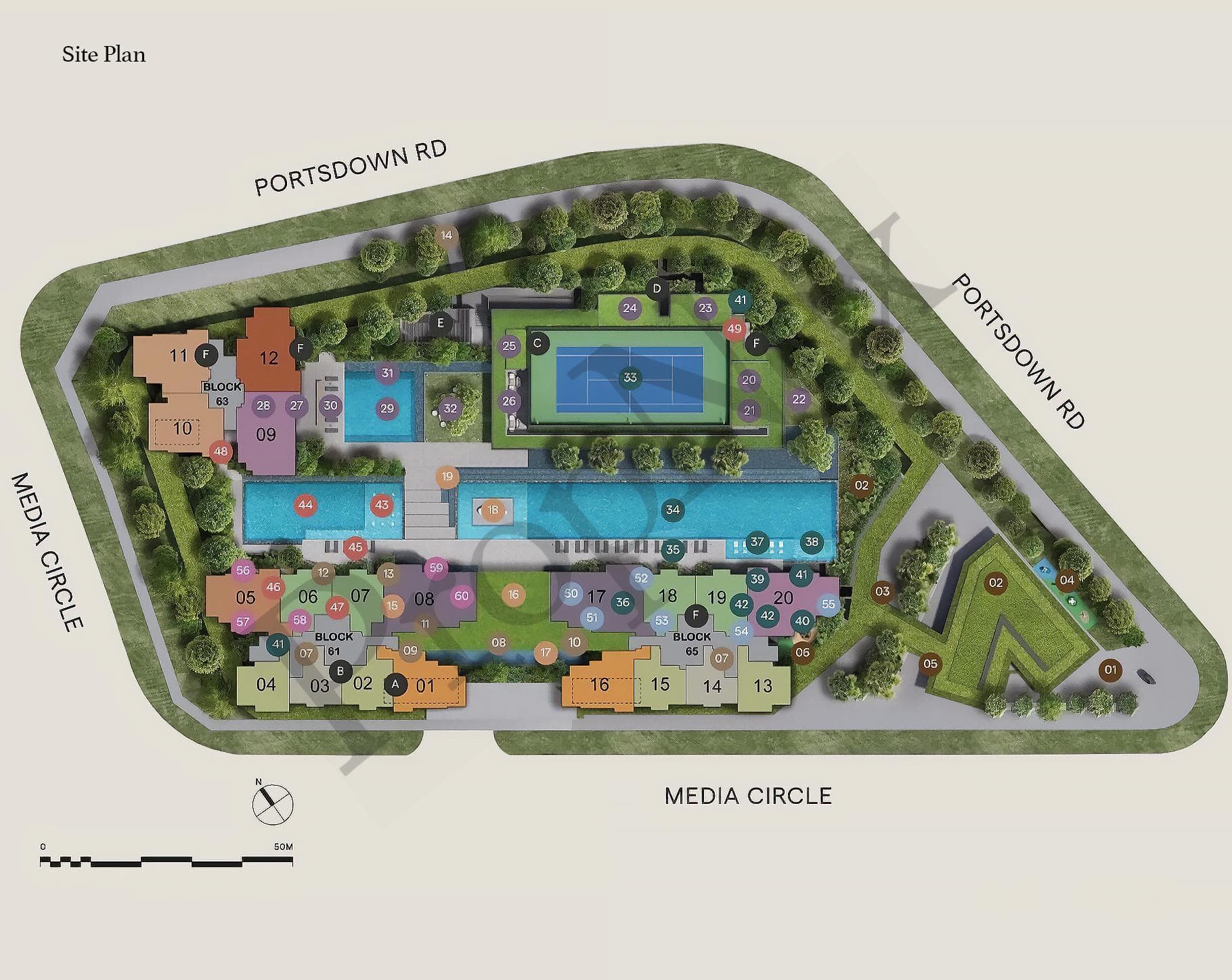 Interactive site plan